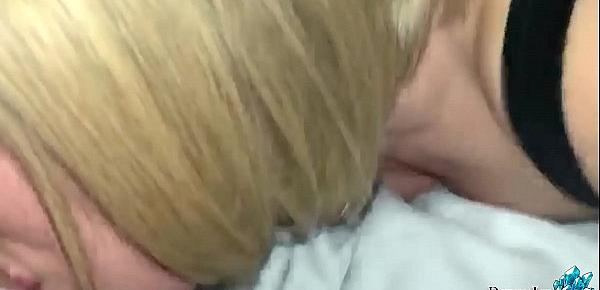  Horny Blonde Sucking Dick and Ass Licking - Closeup